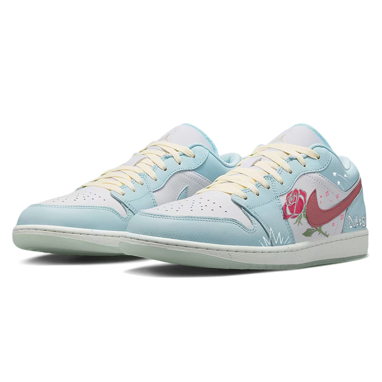 Jordan Air Jordan 1 Low top Vintage Basketball Shoes Unisex Blue
