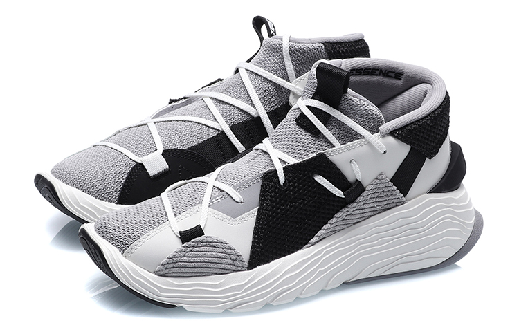 Li Ning Essence Basketball Shoes Women’s Mid Top Gray/White/Black