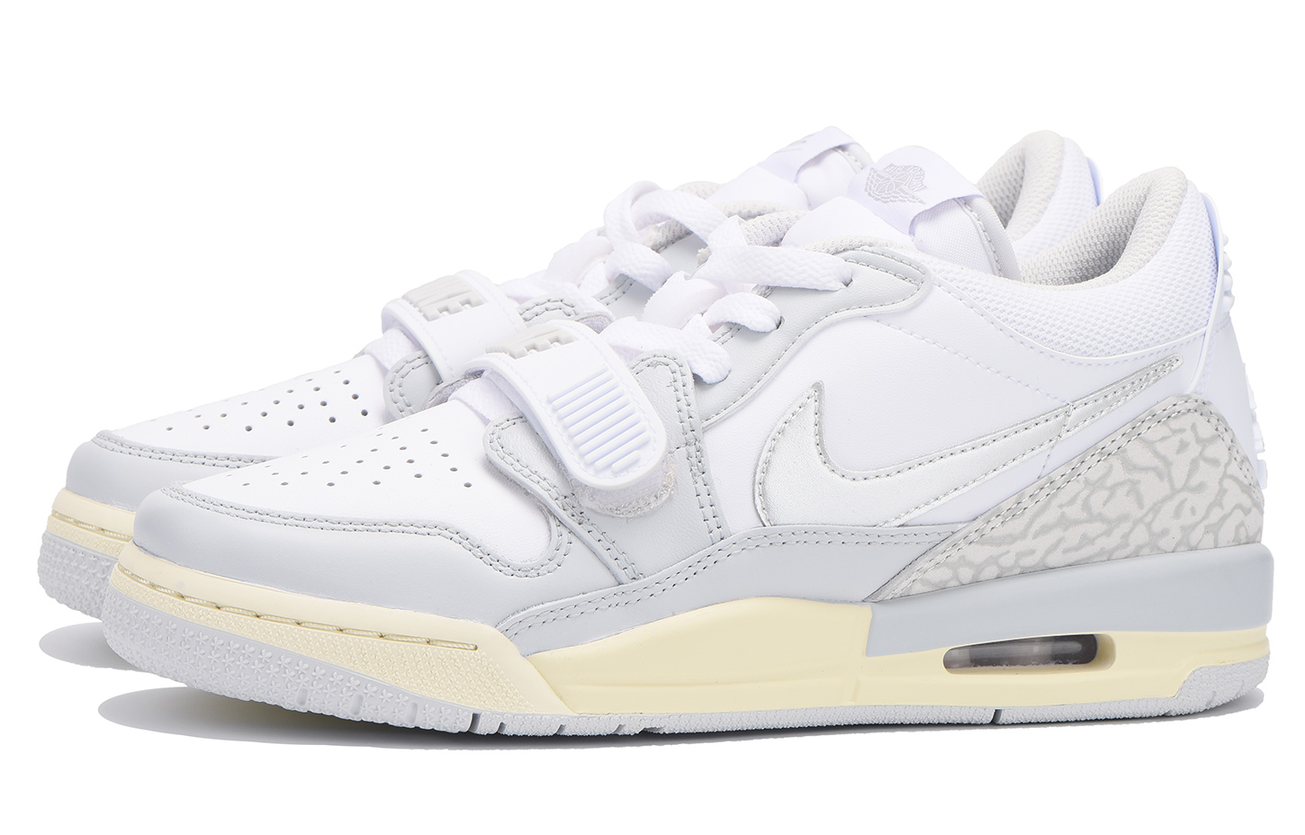 Jordan Legacy 312 Cushioning Slip Resistant Abrasion Resistant Low top Vintage Basketball Shoes Women’s Silver Gray