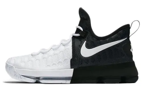 Nike KD 9 BHM (2017) Durant 9 round toe lace-up non-slip lightweight low-top basketball shoes men's white and black