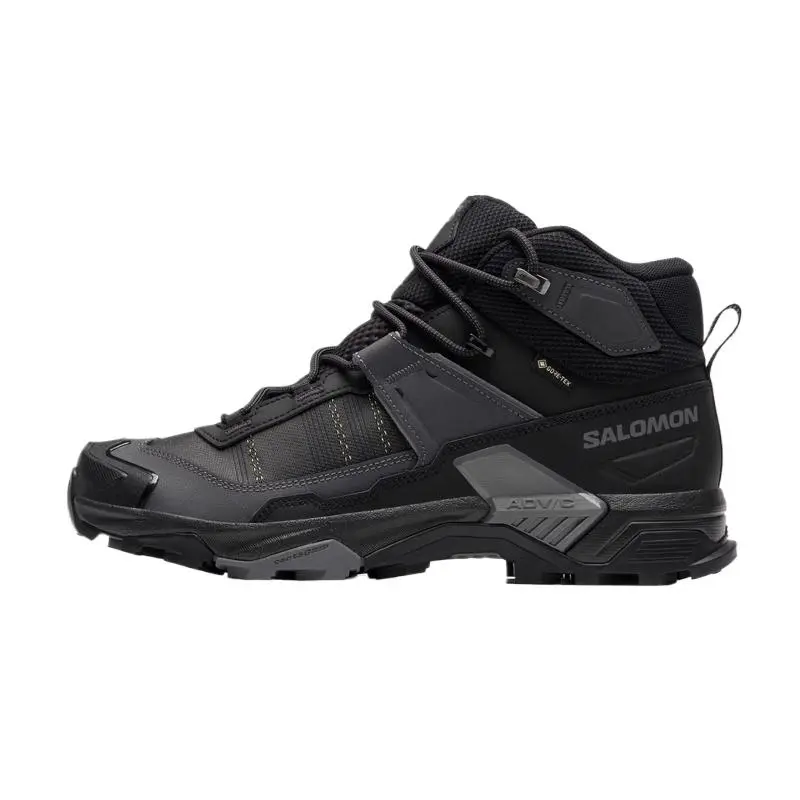 SALOMON X ULTRA 5 MID GTX Abrasion Resistant, Waterproof, And Breathable High top Hiking Shoes Men's Black