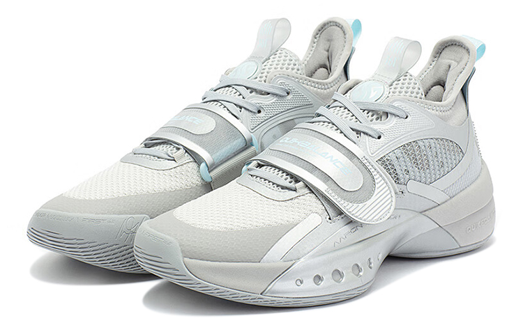 361° Zen 4 Basketball Shoes Men’s Low Top Silver White/Glacier Blue