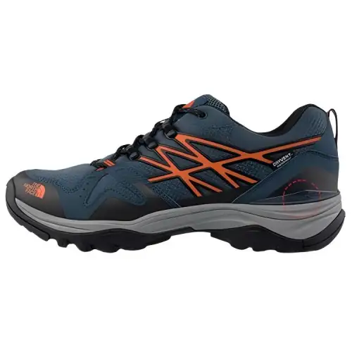 THE NORTH FACE Mesh Waterproof And Breathable Moisture Wicking Low top Hiking Shoes Men's Black Blue Orange