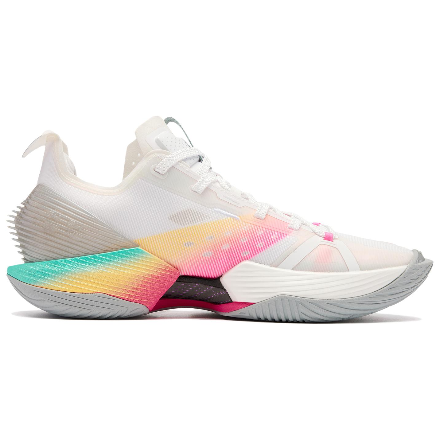 QIAODAN FE RISE Cushioning Coverage Rebound Grip Breathable Low Top Basketball Shoes Men’s White Green