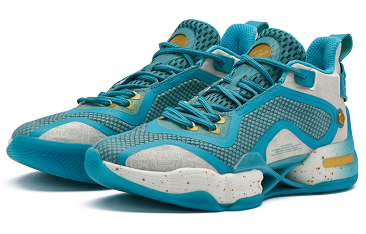 361° AG2 X Basketball Shoes Men’s Mid Top Glazed Celadon Green/Star Cloud Cyan