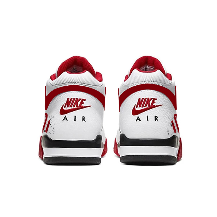Nike Flight Legacy Slip Resistant Mid top Vintage Basketball Shoes Unisex Red White