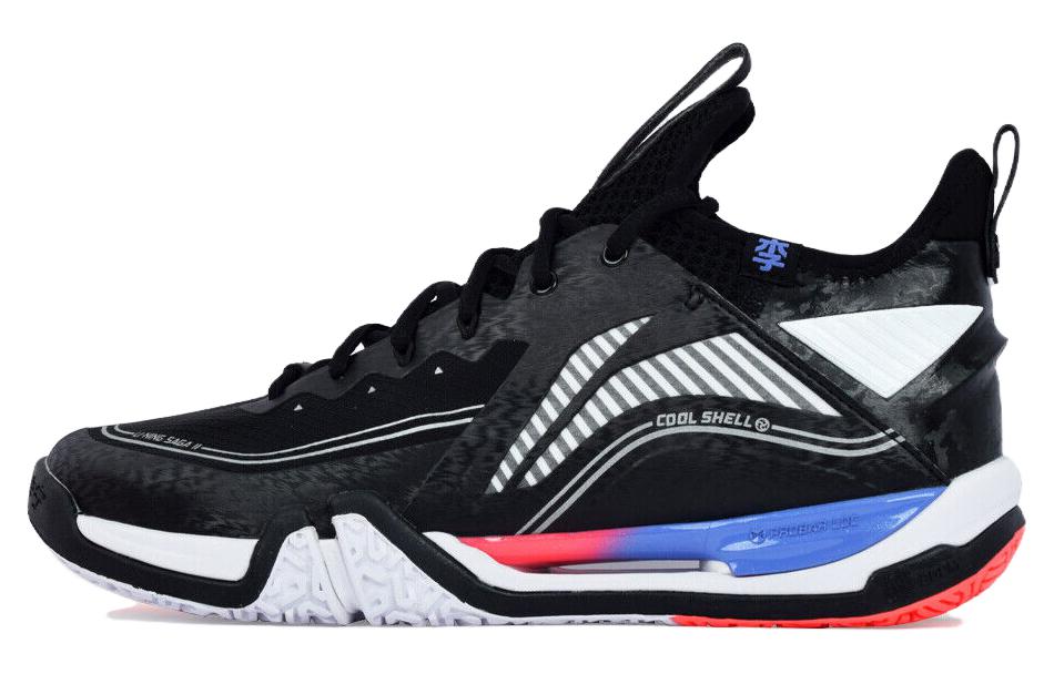 Li Ning Saga ⅡPro 2 Pro Comfortable Rebound Mid top Badminton Shoes Unisex Black