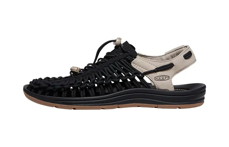 Keen Uneek Breathable And Slip Resistant Support River Trekking Shoes Men's Black & White