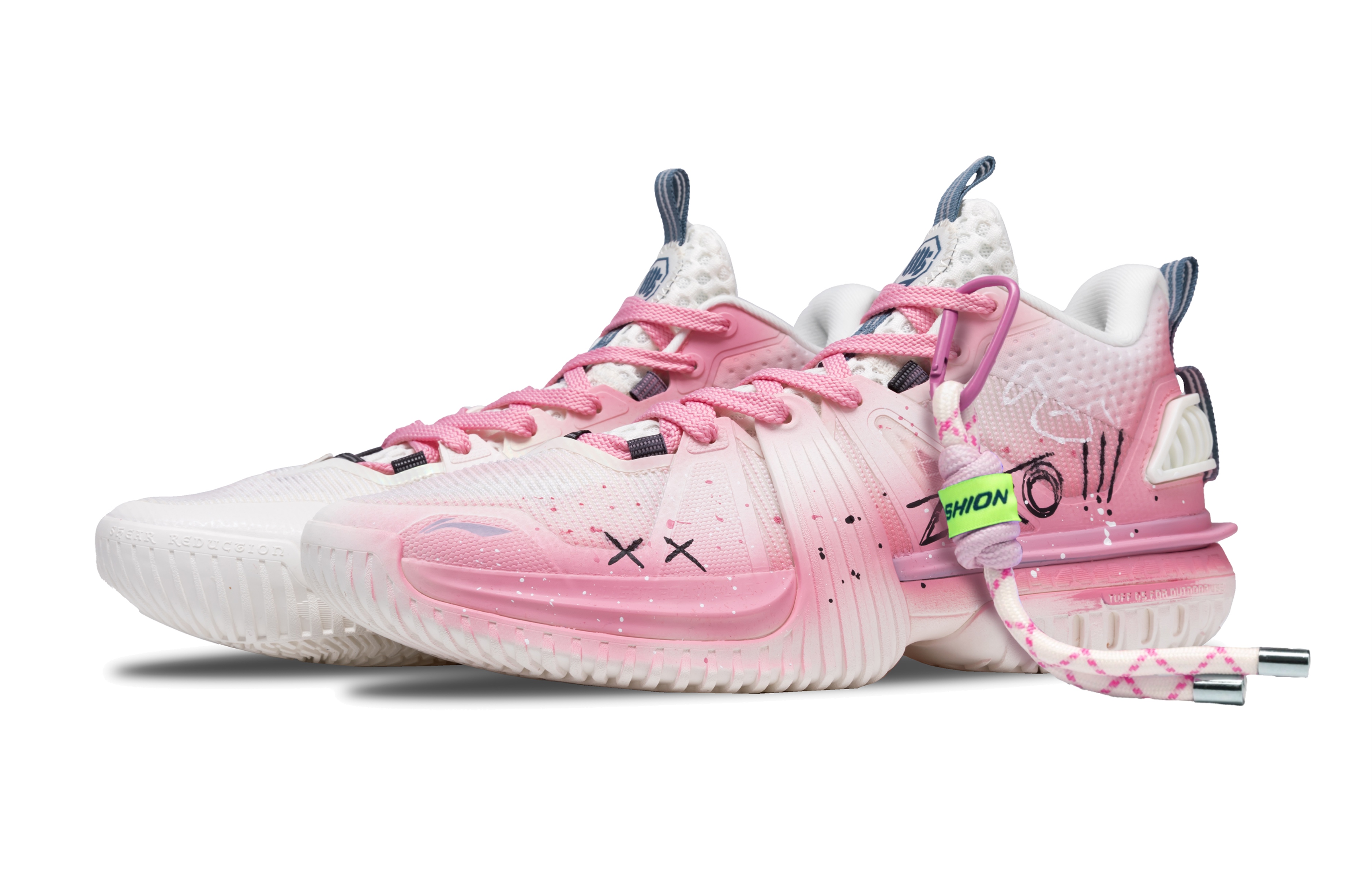 Li Ning Storm 2024 Photosynthetic Power Low top TUFF OS Basketball Shoes Men’s Pink