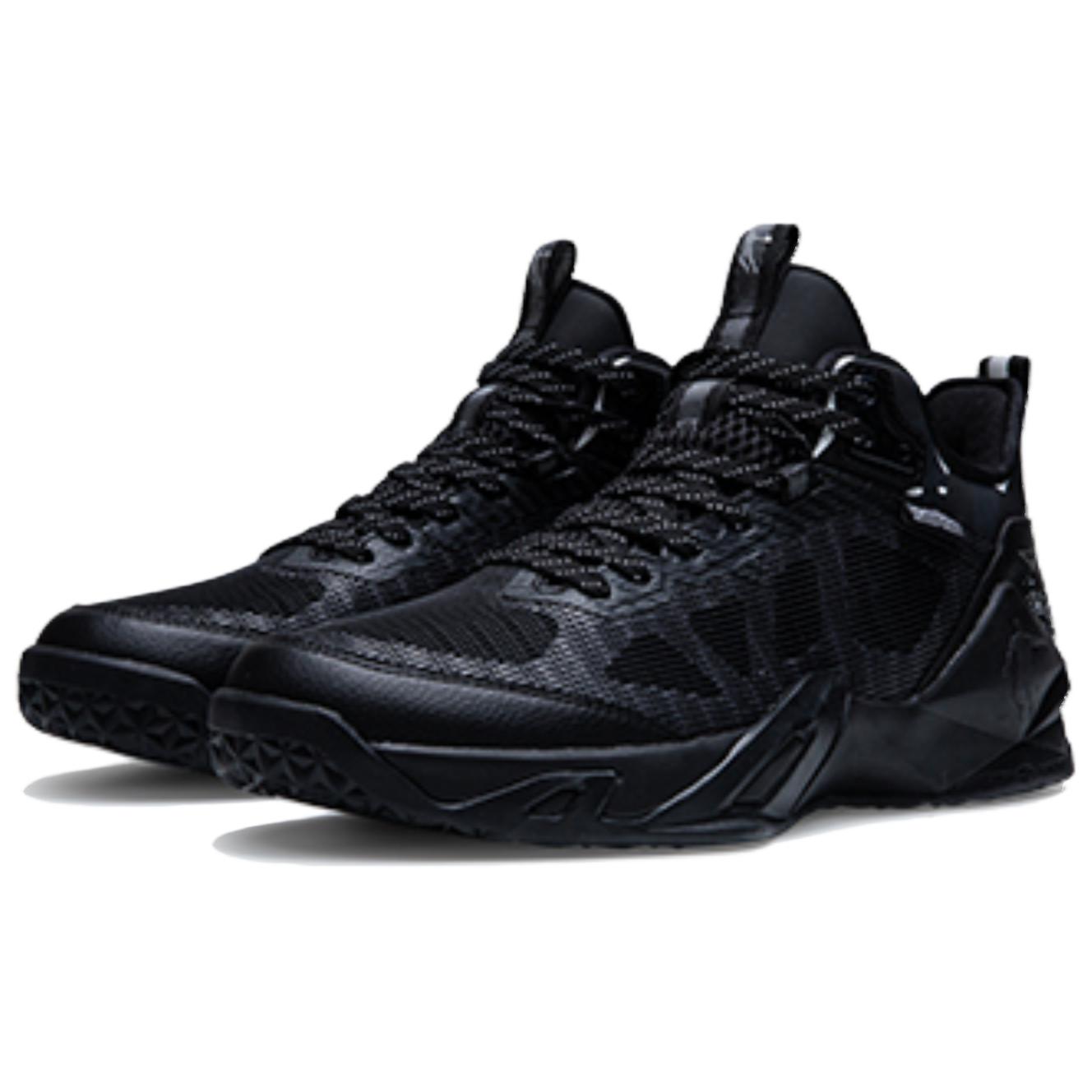 QIAODAN Cushioning Abrasion Resistant Cushioning, Wear Resistant High top Basketball Shoes Men’s Black