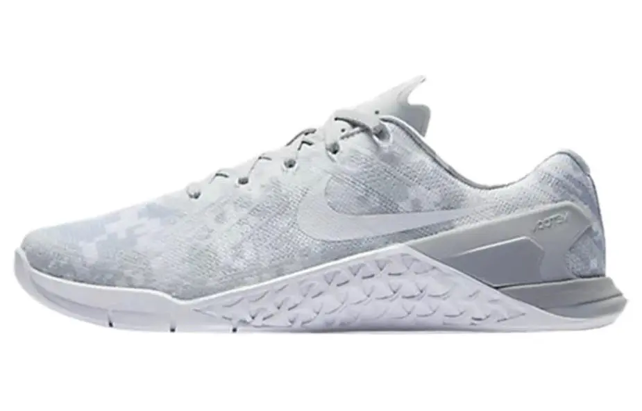 Nike Metcon 3 Cushioning Abrasion Resistant Cushioning, Wear Resistant Low top Training Shoes Unisex White Gray