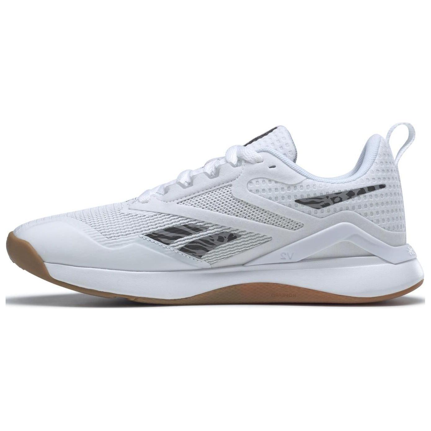 Женские кроссовки Reebok Nanoflex Tr 2.0 (бело-коричневые)