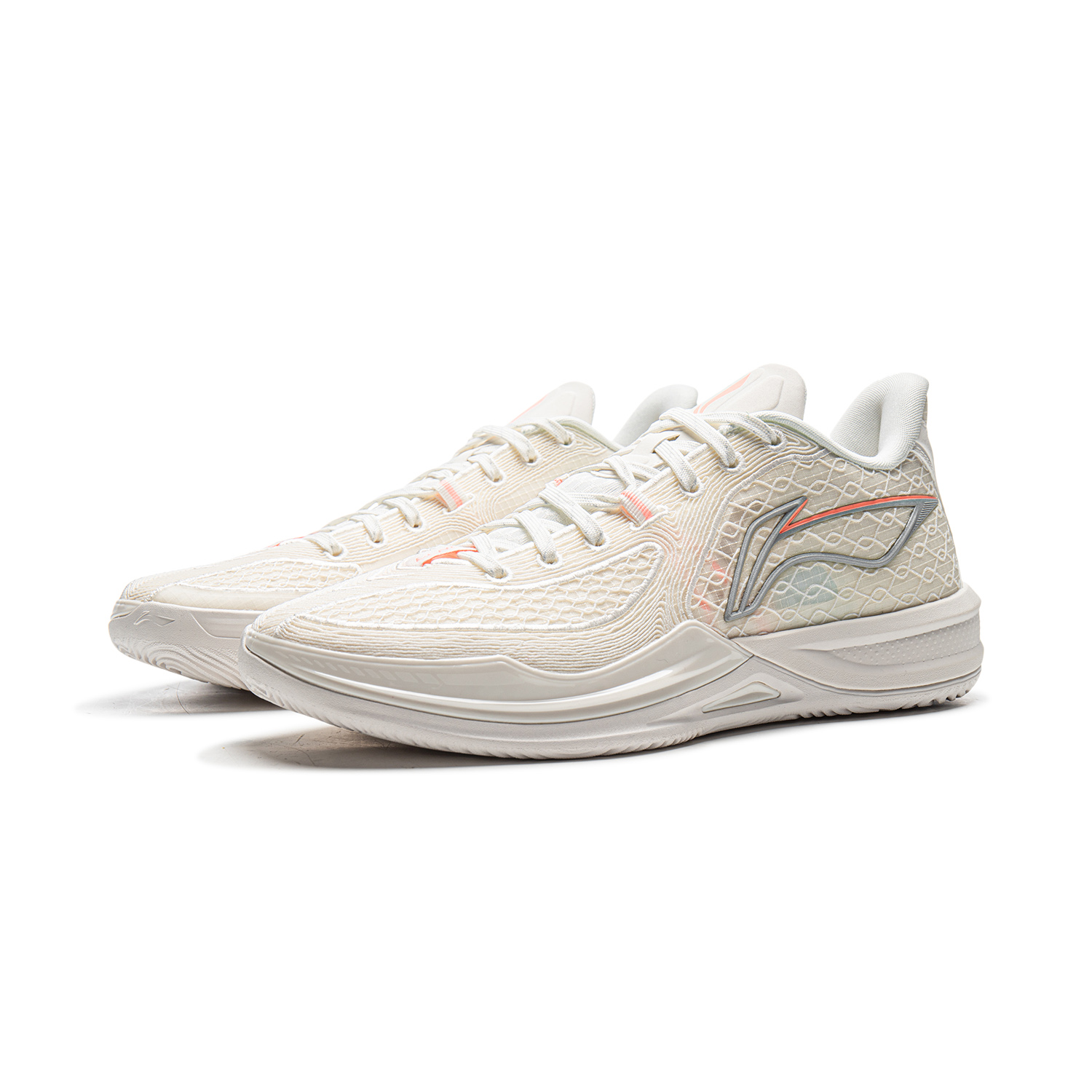 Li Ning Assassin’s Creed 2 Cushioning Slip Resistant Breathable Low top Basketball Shoes Men’s White