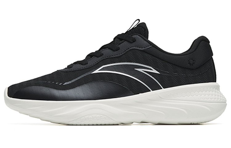 Anta Textile, Synthetic Leather Cushioning Slip Resistant Abrasion Resistant Low top Training Shoes Men’s Black White