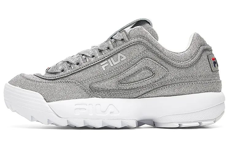 FILA Disruptor 2 Textile, Synthetic Leather Cushioning Abrasion Resistant Breathable Low top Chunky Sneakers Women's