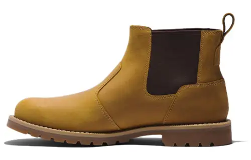 Timberland REDWOOD FALLS Abrasion Resistant Ankle Length Chelsea Boots Yellow Black