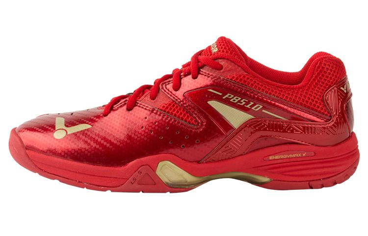 VICTOR 8510 Cushioning Slip Resistant Abrasion Resistant Low top Badminton Shoes Unisex Red
