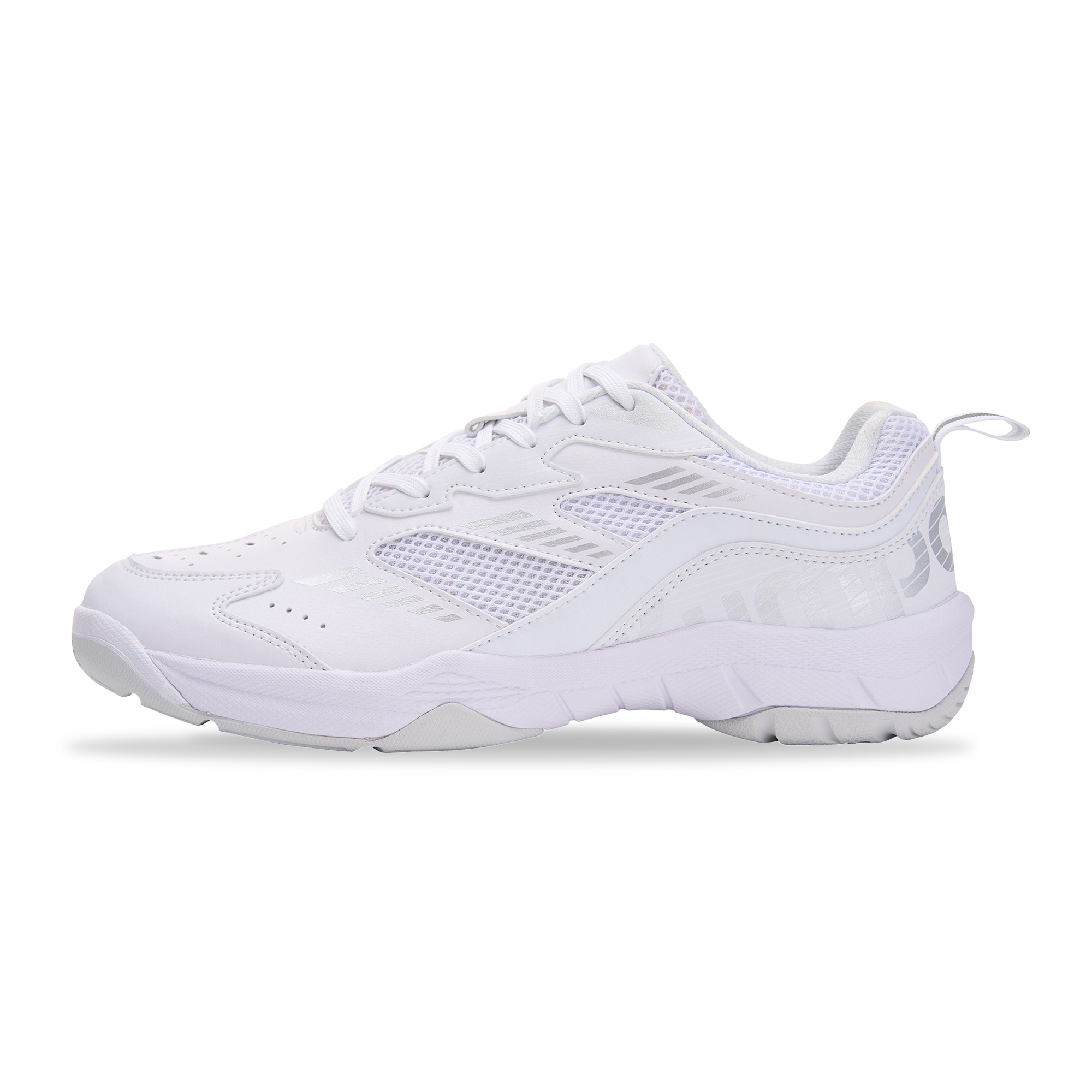 KUMPOO Nebula Slip Resistant And Breathable Support Low top Badminton Shoes Unisex White Gray