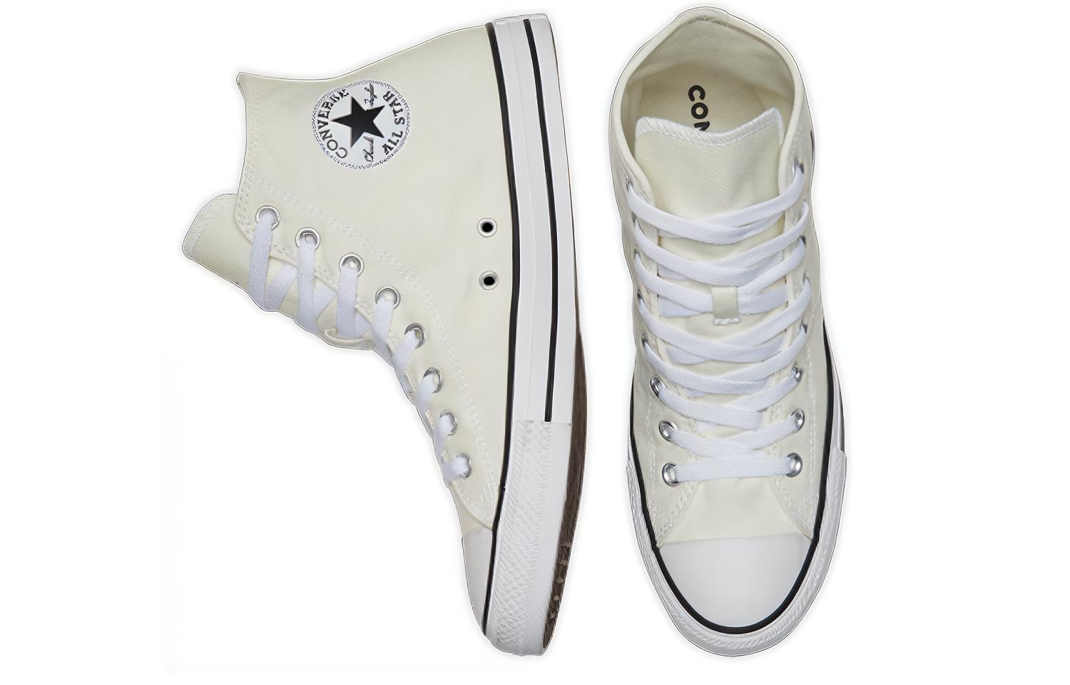 Кеды Converse Chuck Taylor All Star Cheerful (бежевые) — Бежевыйбелый — фото 4