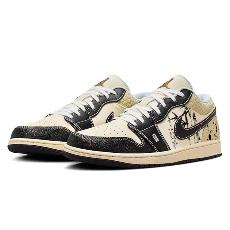 Jordan Air Jordan 1 Vintage Basketball Shoes Men’s Low Top Beige/Black