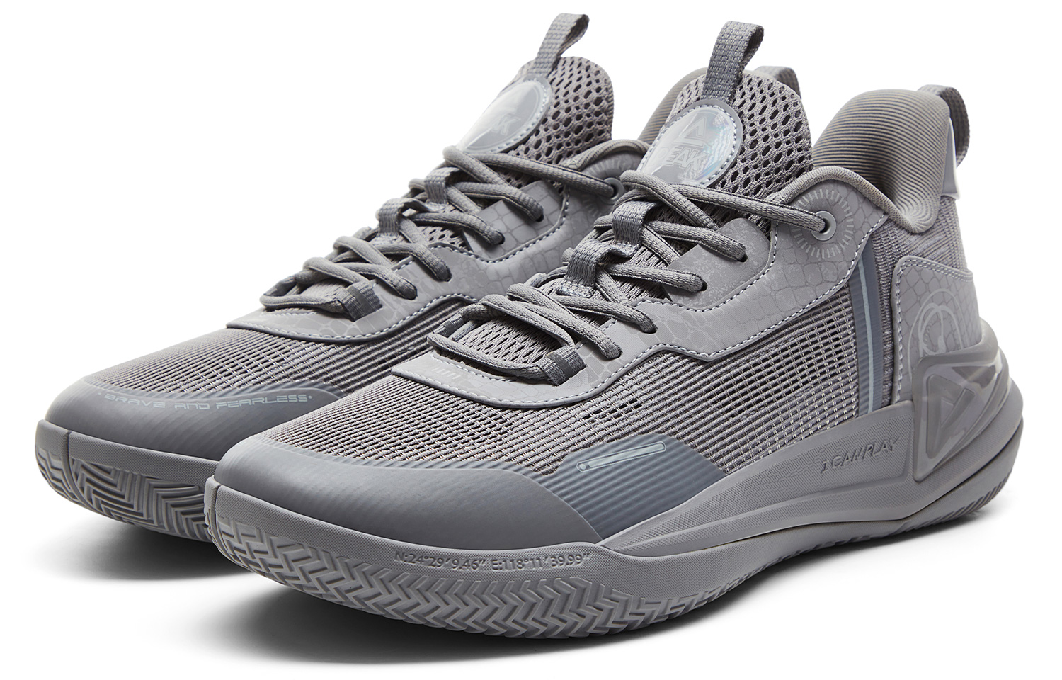 PEAK Rogue 2.0 Basketball Shoes Men’s Low Top Silver Gray