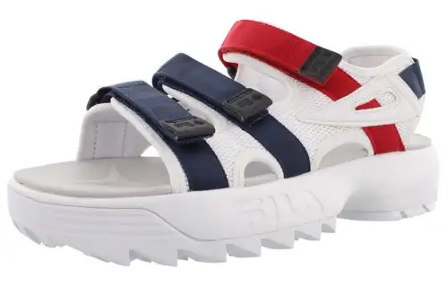 FILA Women's Disruptor Sandal 'White Navy Red'