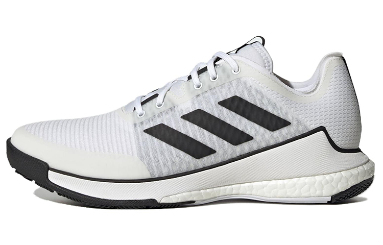 Adidas Crazyflight comfortable and versatile non-slip wear-resistant low-cut volleyball shoes for men and women, white and black