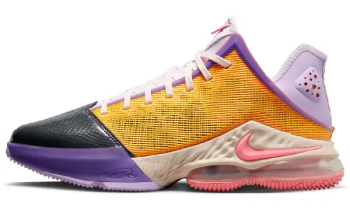 Nike Lebron 19 Low EP James 19 Low Top Basketball Shoes Men and Women Yellow and Zi Domestic Version