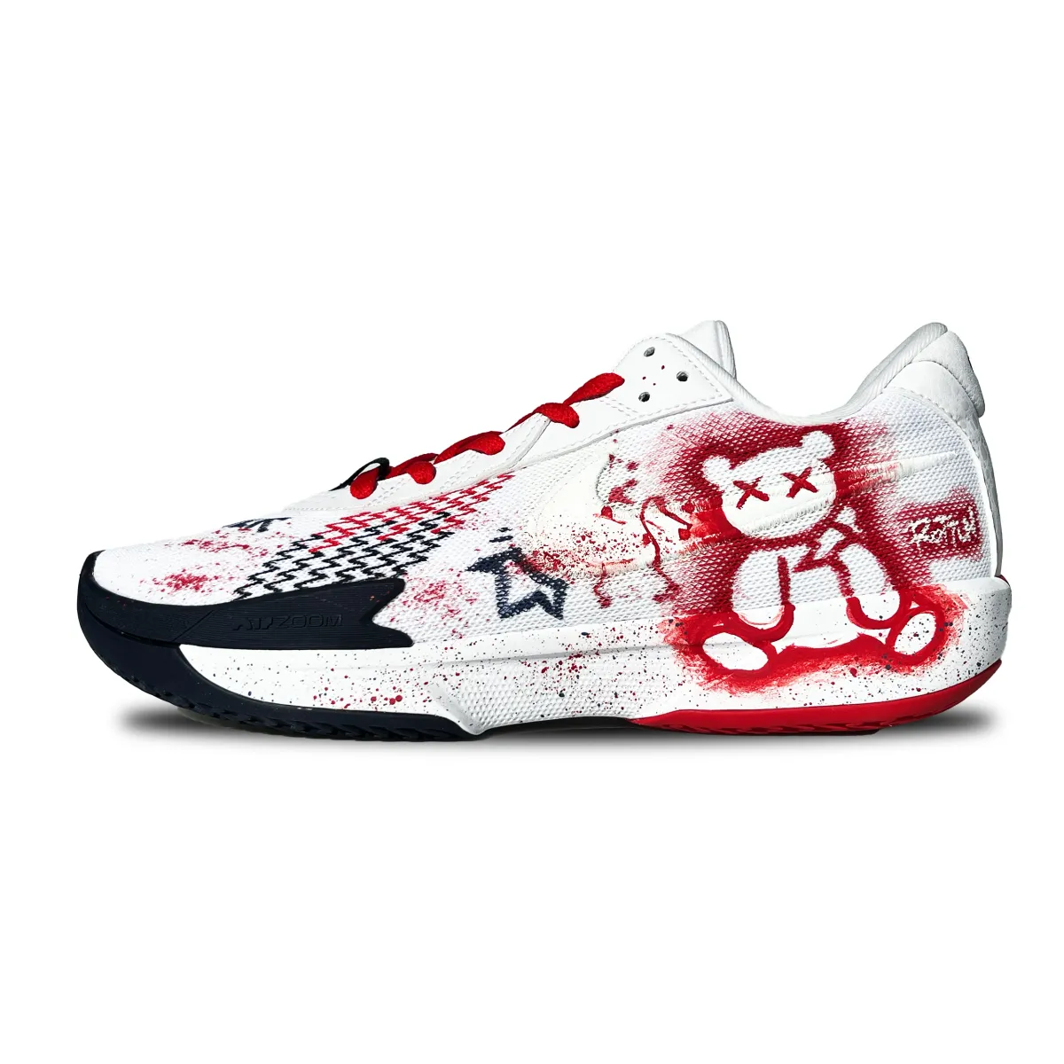 Nike Air Zoom G.T. Cut Academy Cushioning, Wear Resistant Low top Basketball Shoes Men's White Red