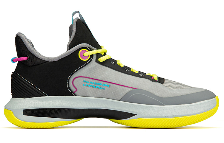 Li Ning Comfortable Cushioning Slip Resistant Abrasion Resistant Low top Basketball Shoes Men’s Gray Black