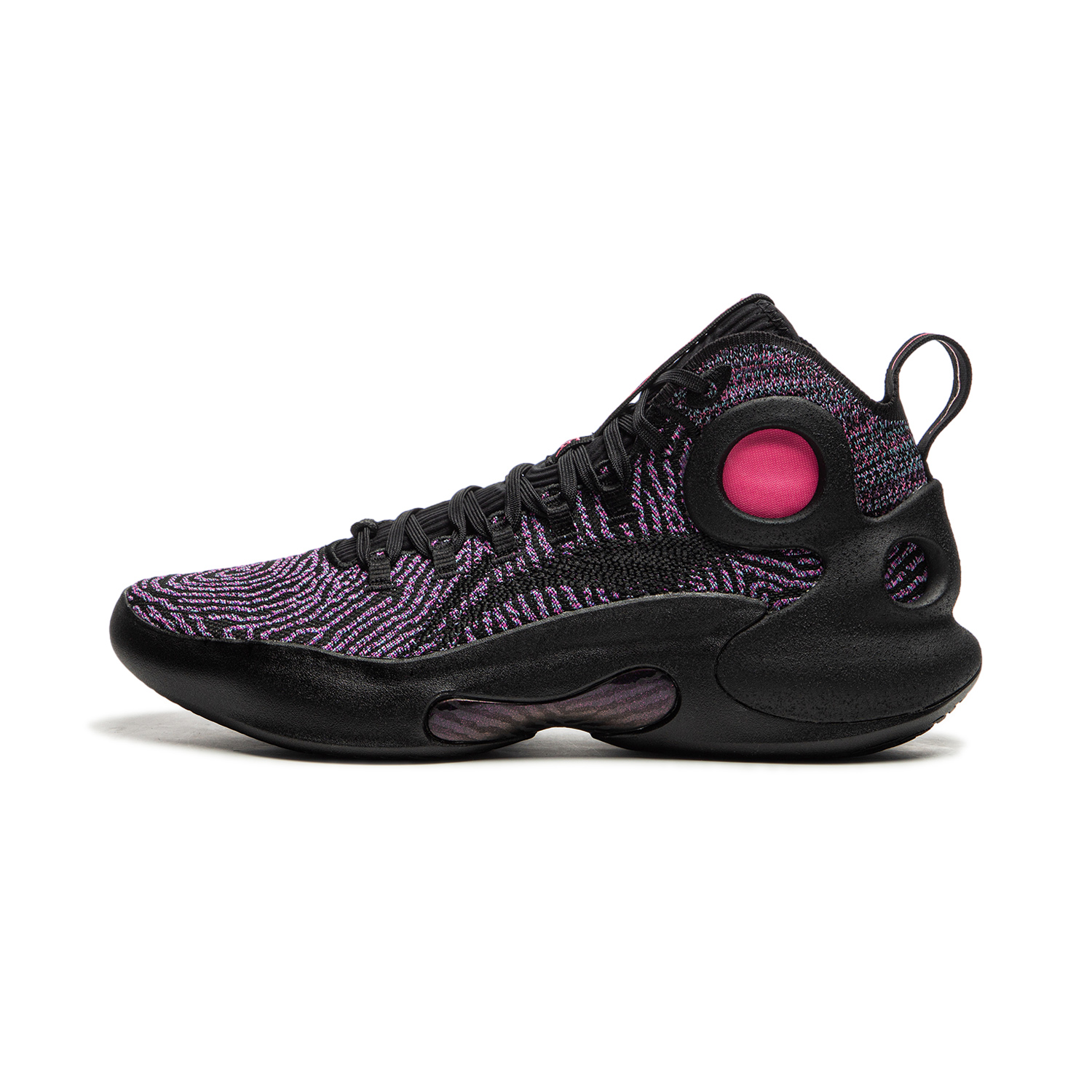 Li Ning Yushuai Ultra Slip Resistant Abrasion Resistant Mid top Basketball Shoes Men's Black