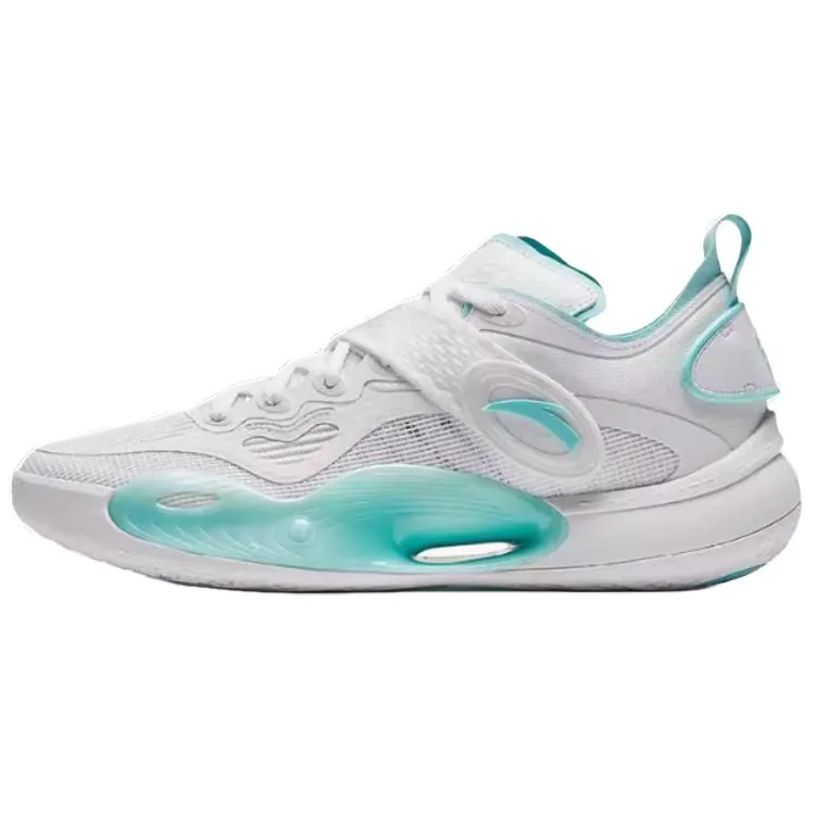 Anta Splash 6 Cushioning Slip Resistant Abrasion Resistant Low top Basketball Shoes Men's White Blue