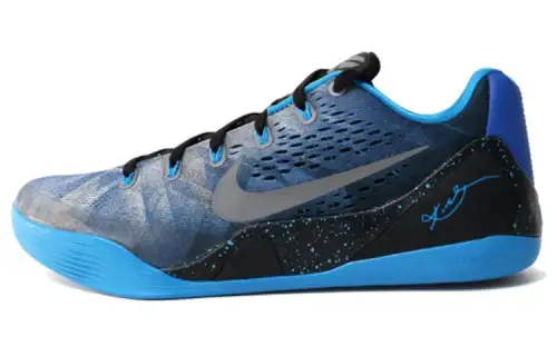 Nike Kobe 9 round toe lace-up non-slip low-top basketball shoes men's gray blue