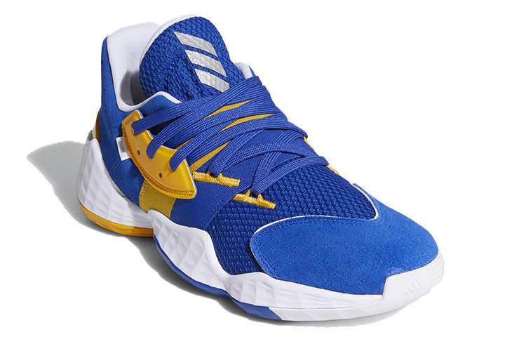 Мужские кроссовки adidas Harden Vol. 4 Su Casa (синий / белый / желтый) — Синий / белый / жёлтый — фото 3