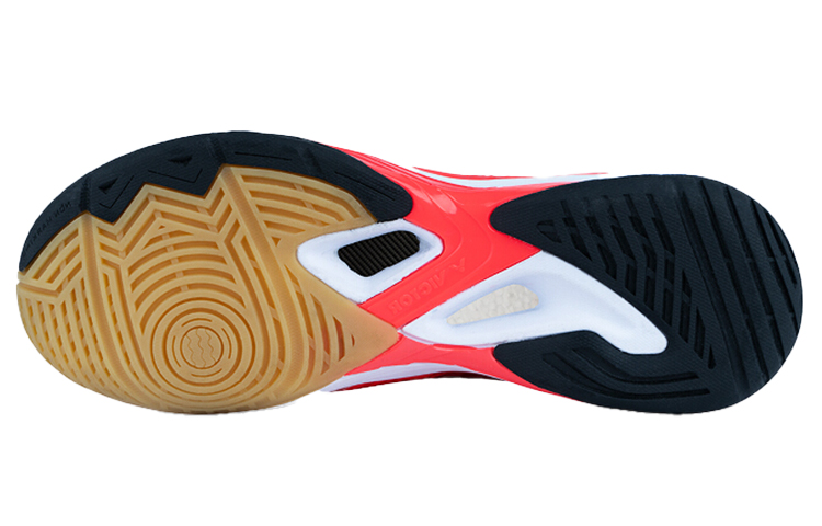 VICTOR Stable Slip Resistant Abrasion Resistant Low top Badminton Shoes Unisex Orange Red