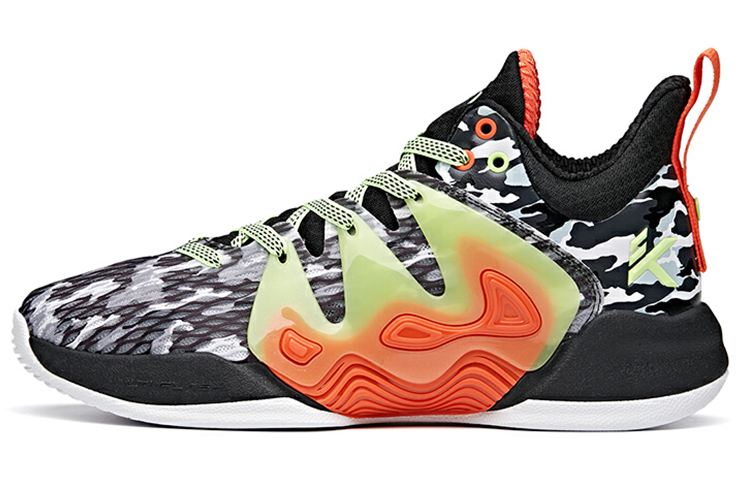 Anta Mountain 1 Slip Resistant Abrasion Resistant Low top Basketball Shoes Men’s Black White Orange