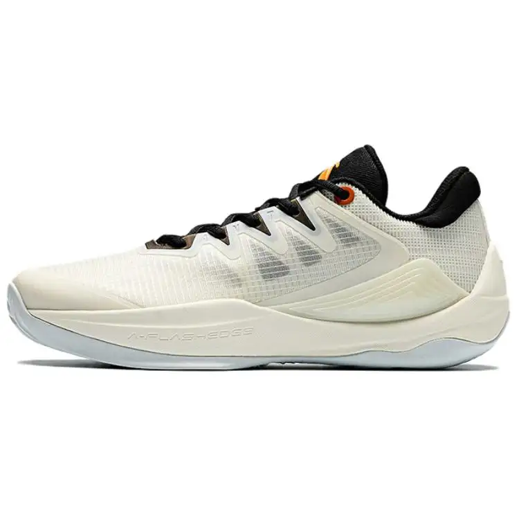 Anta Mountain 2.5 Slip Resistant Abrasion Resistant Low top Basketball Shoes Men's Ivory White
