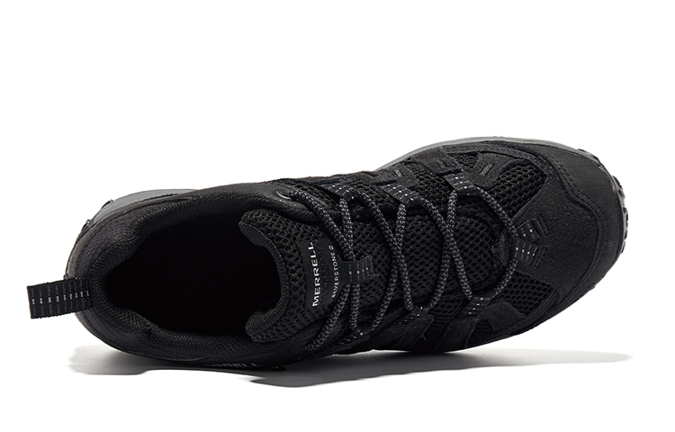 MERRELL Cushioning, Non Slip, And Waterproof Low top Outdoor Shoes Men’s Black
