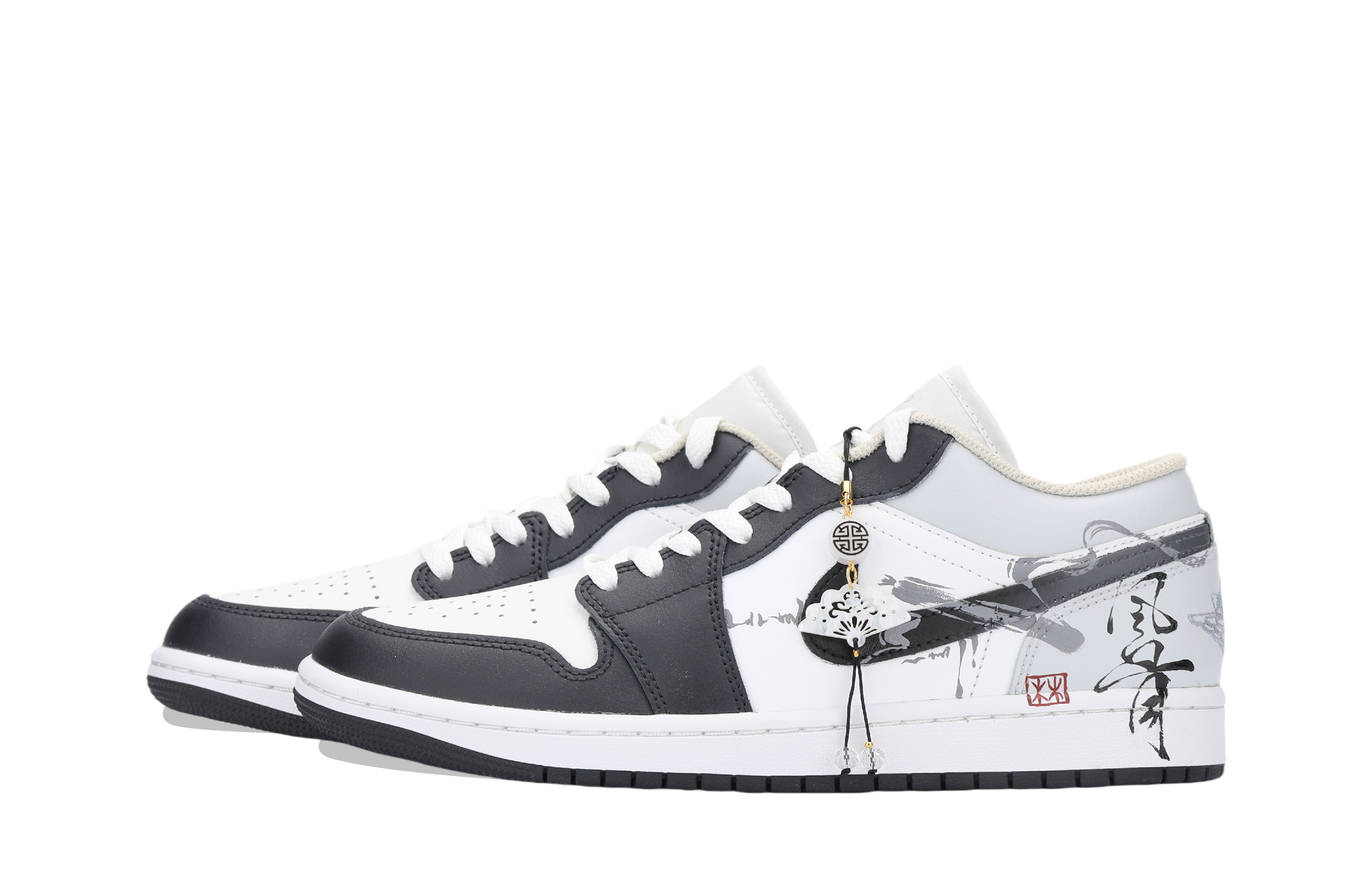 Jordan Air Jordan 1 Wind Bone Cushioning Low top Vintage Basketball Shoes Unisex Black