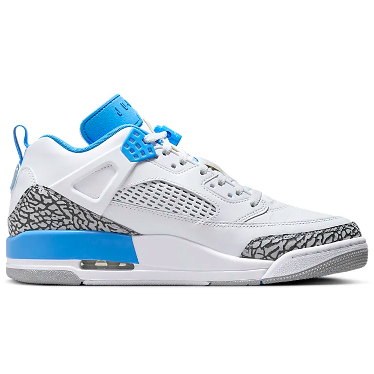 Jordan Spizike Cushioning Slip Resistant Low top Vintage Basketball Shoes Unisex White Blue