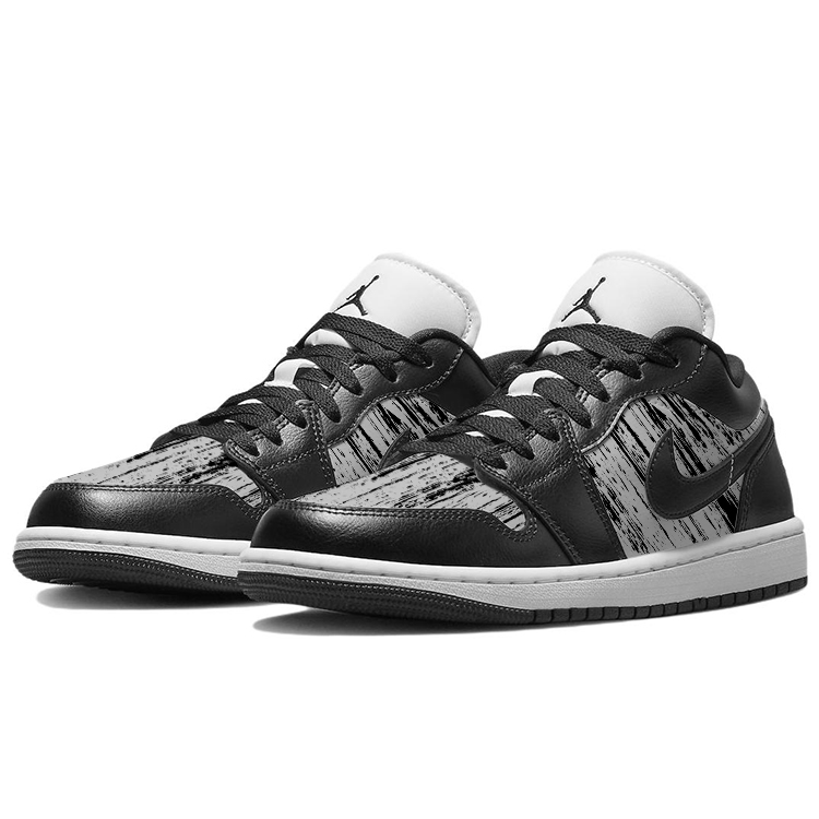 Jordan Air Jordan 1 Vintage Basketball Shoes Women’s Low Top Black/Gray