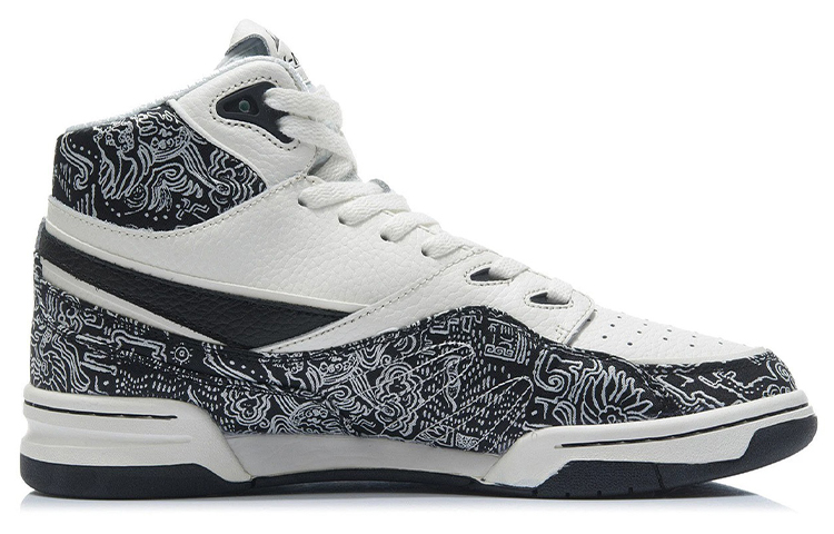 Li Ning 937 Deluxe Hi Cushioning, Wear Resistant High top Vintage Basketball Shoes Men’s Black