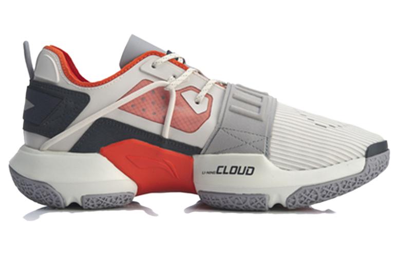 Li Ning Wowtr Cushioning Slip Resistant Abrasion Resistant Low top Basketball Shoes Men’s White Gray