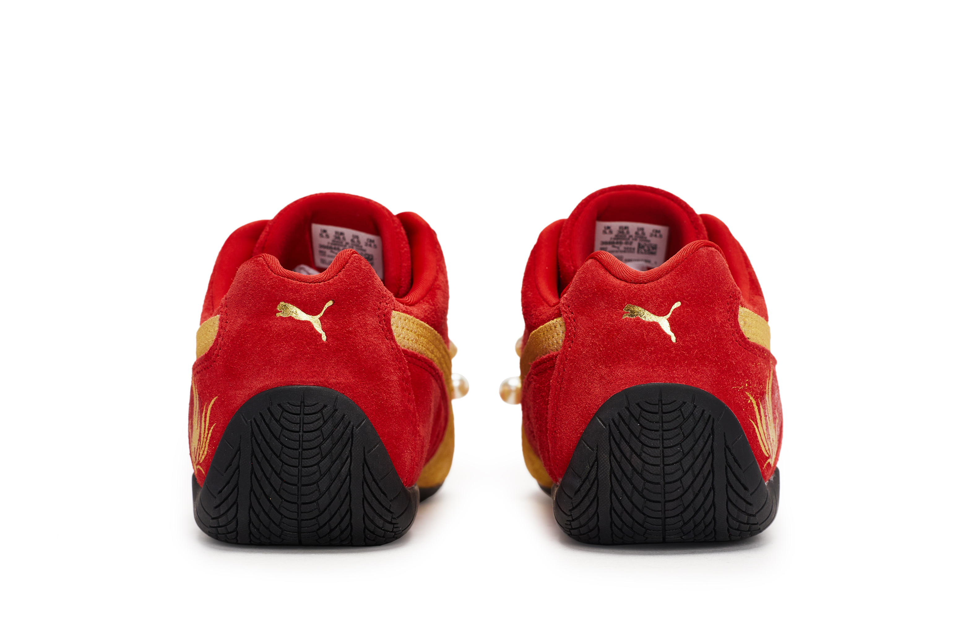 PUMA Speedcat Go Golden Feather Joy Low top Training Shoes Unisex Red Gold White