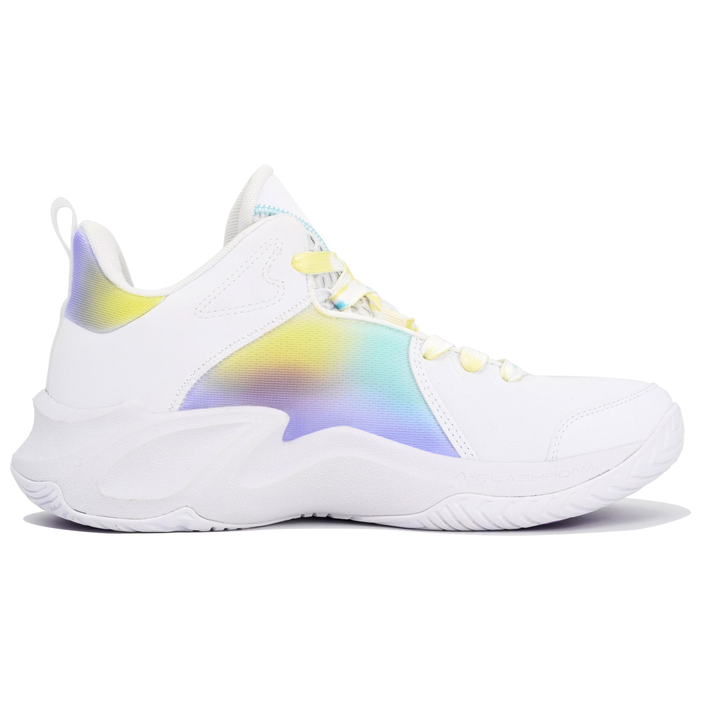 Anta Airspace 4 Slip Resistant Abrasion Resistant Low top Basketball Shoes Men’s White Purple
