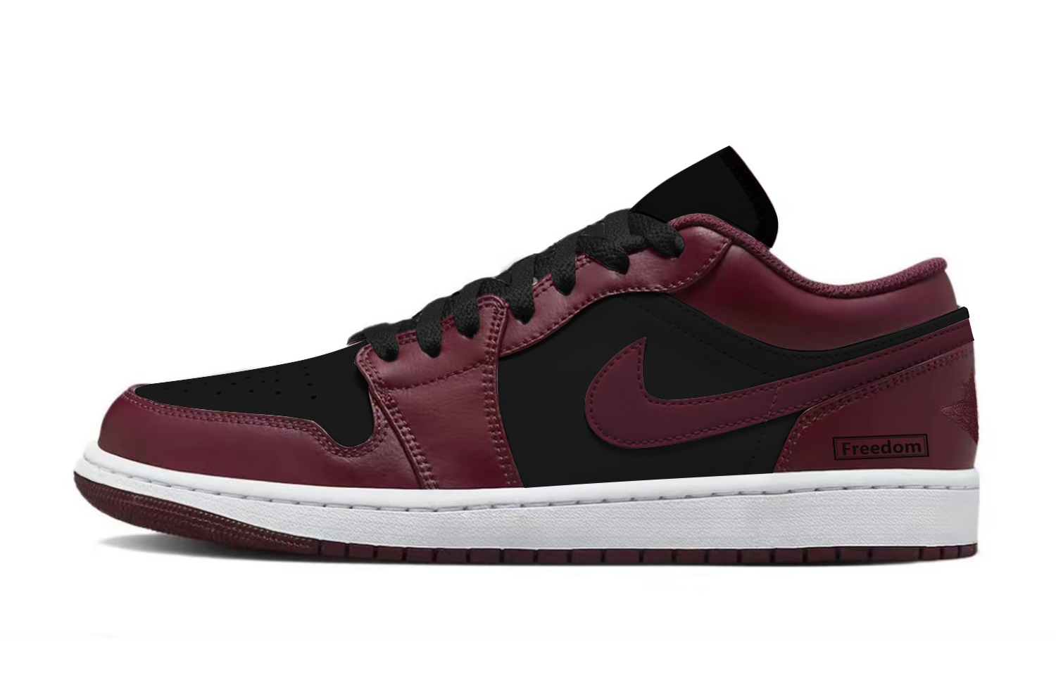 Jordan Air Jordan 1 Abrasion Resistant Low top Vintage Basketball Shoes Unisex Red Black
