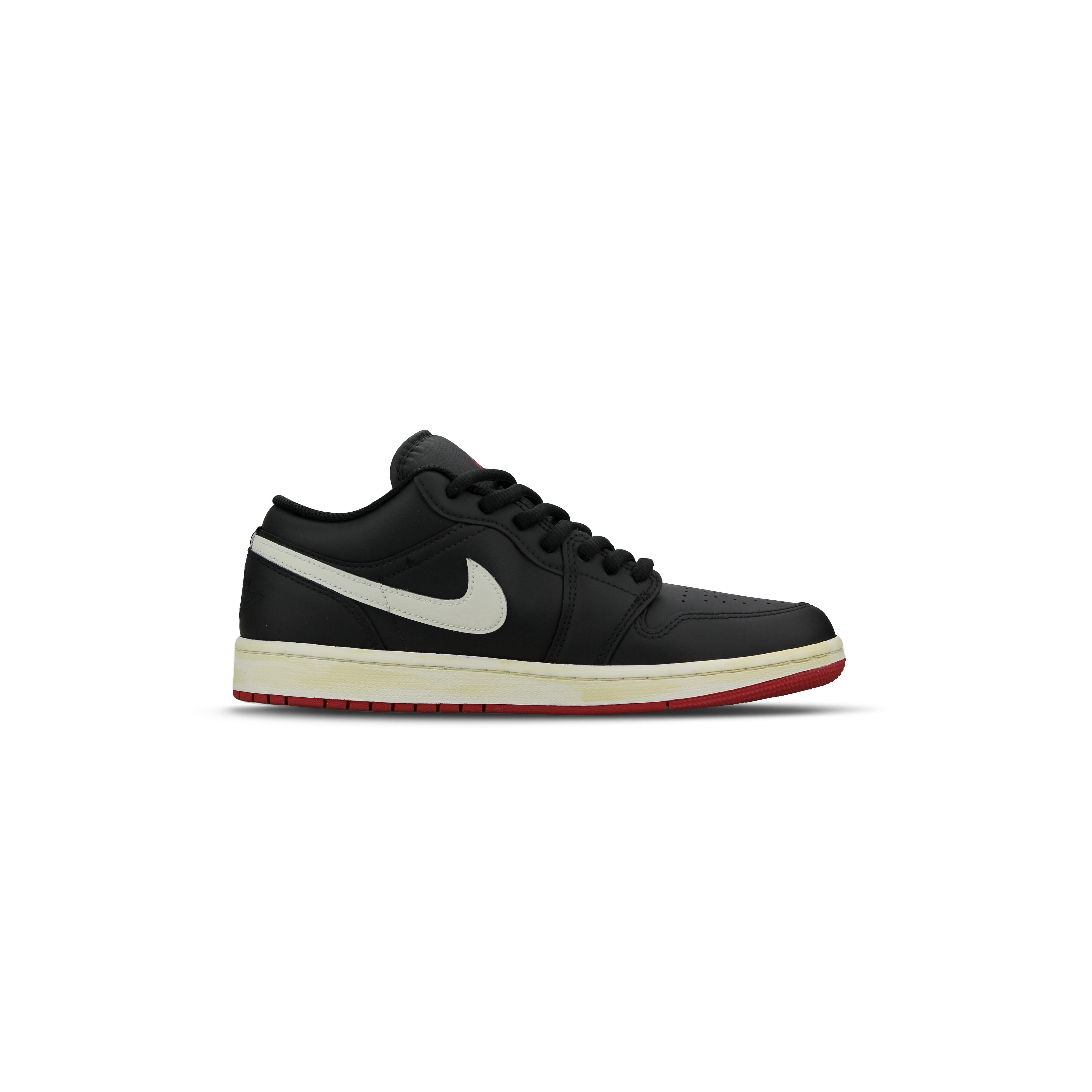 Jordan Air Jordan 1 Abrasion Resistant Low top Vintage Basketball Shoes Men’s Black White Red