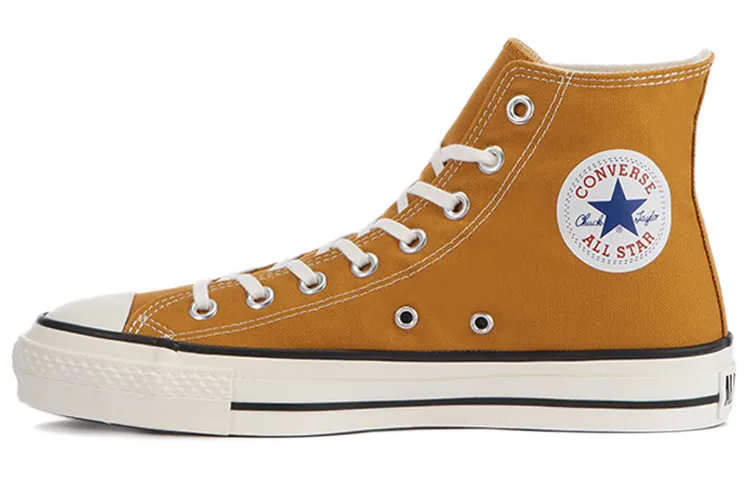 Converse Chuck Taylor All Star Abrasion Resistant High top Canvas Shoes Unisex Ginger Yellow Japan Version