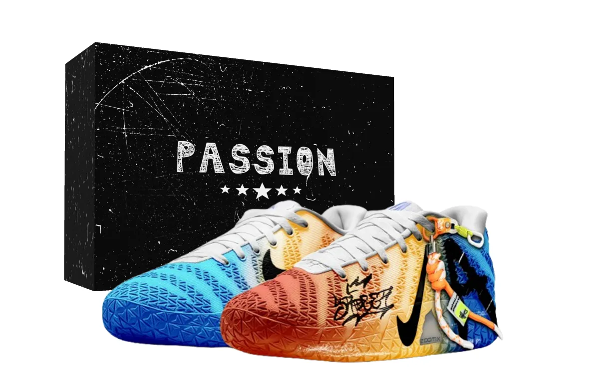 Nike Ja 3 Graffiti Lock Box Low top Basketball Shoes Unisex Orange Blue