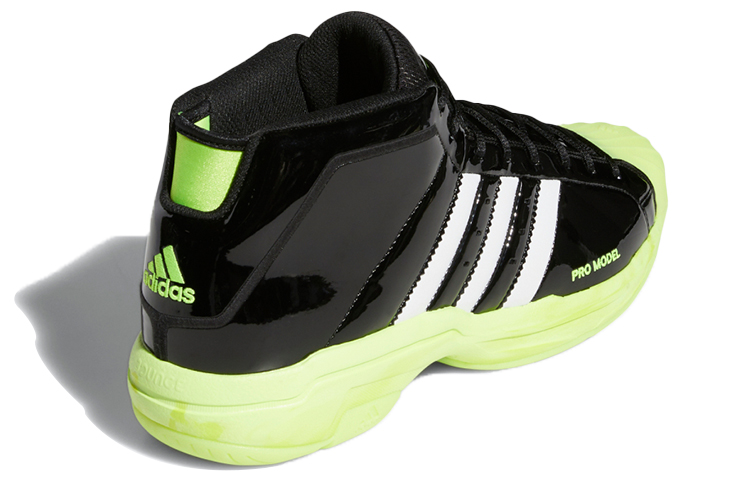 Мужские кроссовки adidas PRO Model 2G (черно-бело-желтый) — Чёрный / белый / жёлтый — фото 3